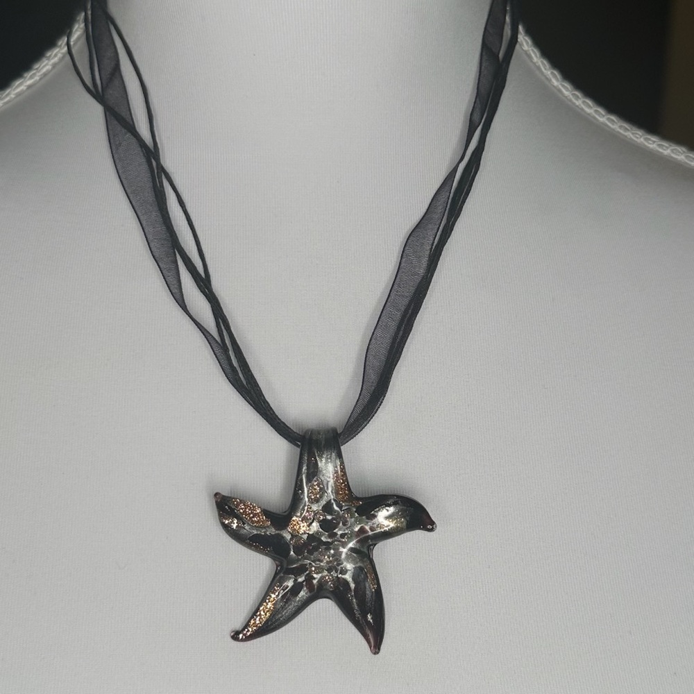 Starfish Project Silver‎ Glass Starfish Pendant Necklace NWT